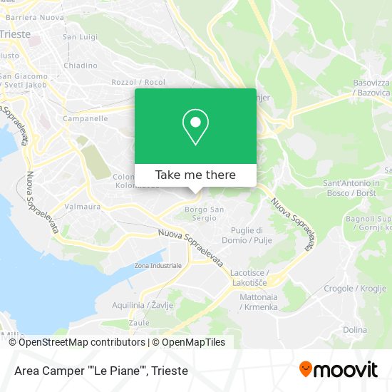 Area Camper ""Le Piane"" map