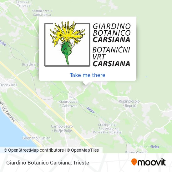 Giardino Botanico Carsiana map