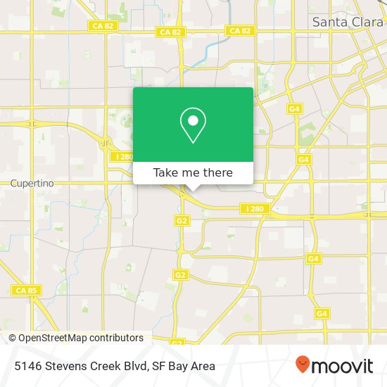 Mapa de 5146 Stevens Creek Blvd