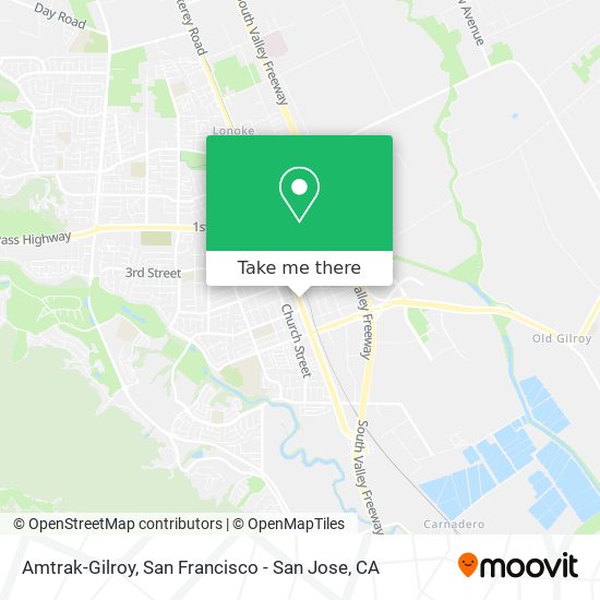 Mapa de Amtrak-Gilroy