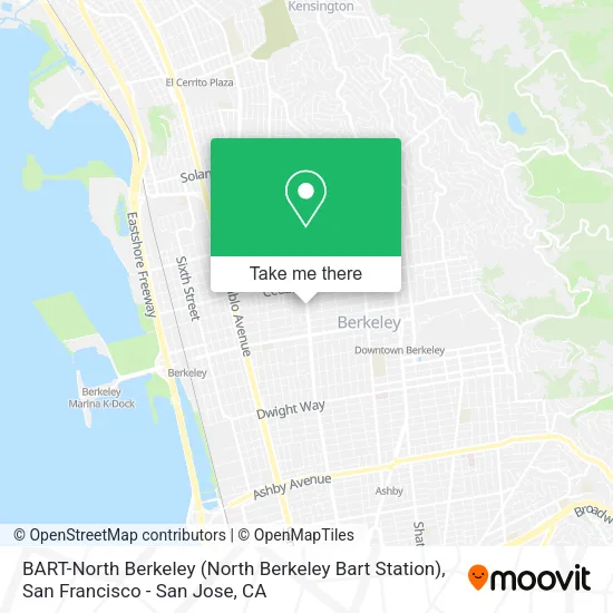 BART-North Berkeley (North Berkeley Bart Station) map