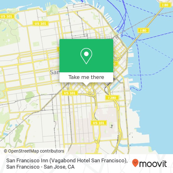 San Francisco Inn (Vagabond Hotel San Francisco) map