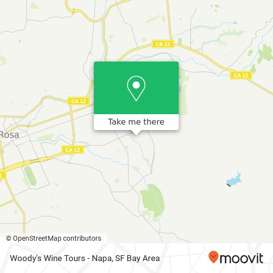Mapa de Woody's Wine Tours - Napa
