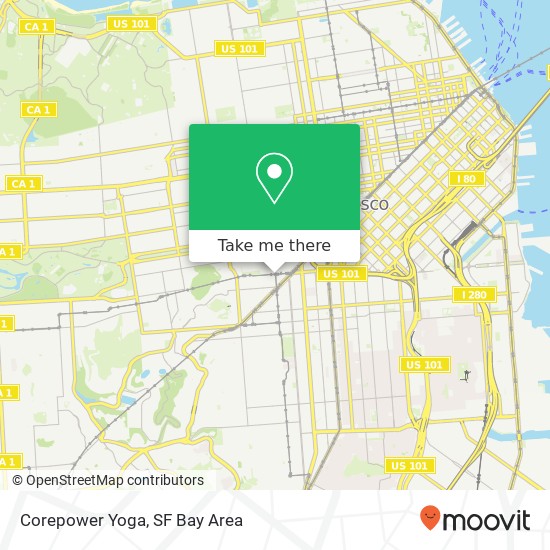 Corepower Yoga map