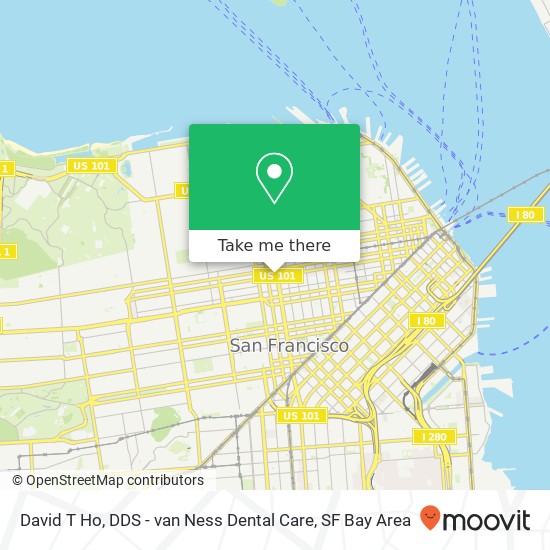 Mapa de David T Ho, DDS - van Ness Dental Care