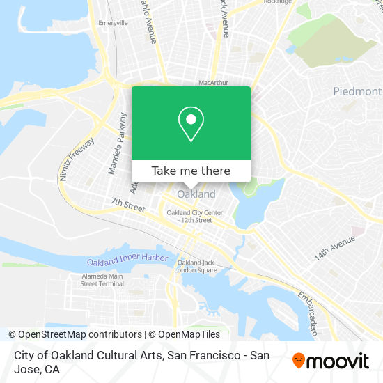 City of Oakland Cultural Arts map