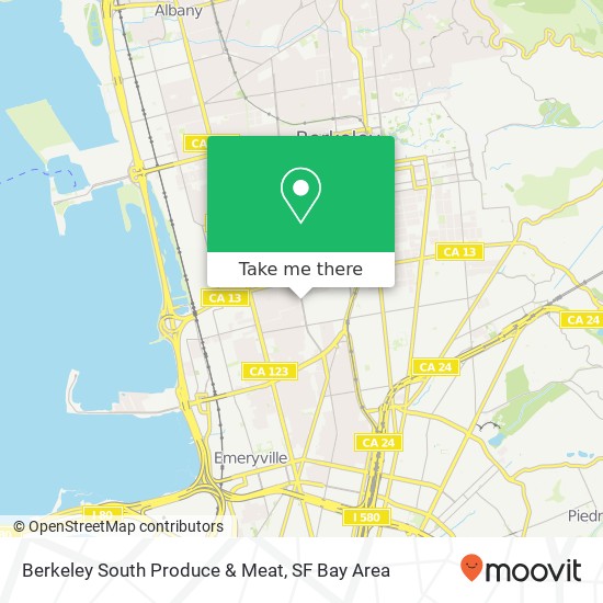 Mapa de Berkeley South Produce & Meat