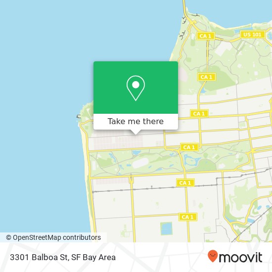 Mapa de 3301 Balboa St