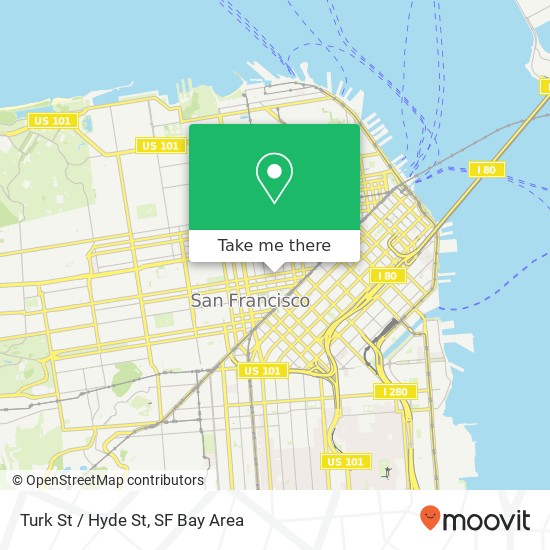 Turk St / Hyde St map