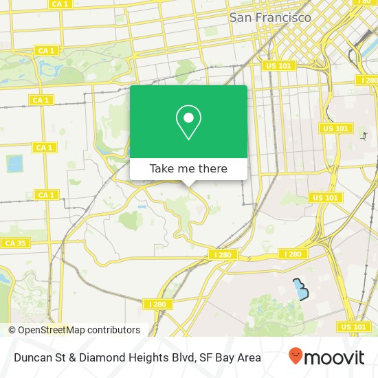 Mapa de Duncan St & Diamond Heights Blvd