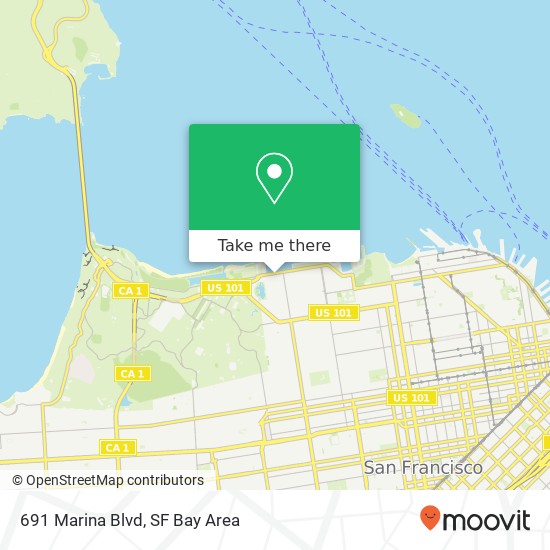 Mapa de 691 Marina Blvd