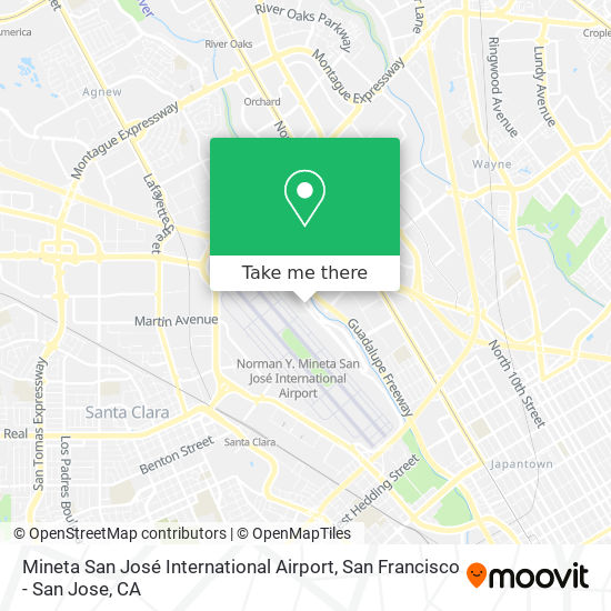 Mineta San José International Airport map