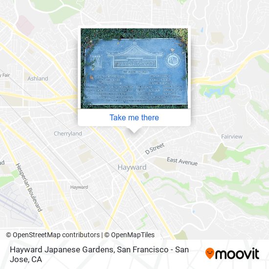 Hayward Japanese Gardens map