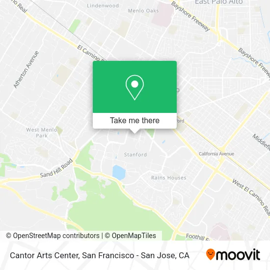 Mapa de Cantor Arts Center