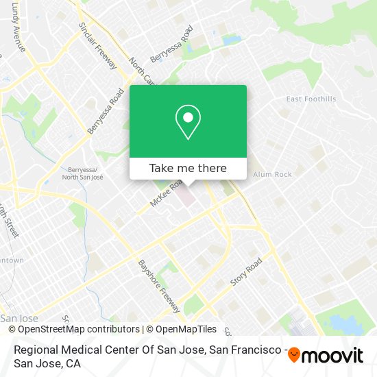 Regional Medical Center Of San Jose map