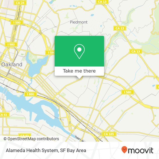 Alameda Health System map