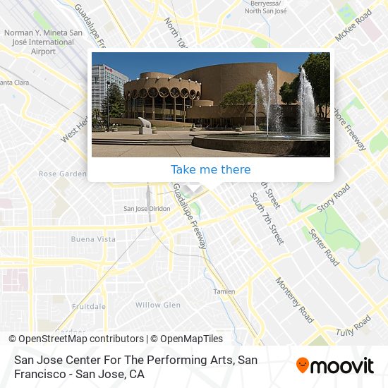 San Jose Center For The Performing Arts map