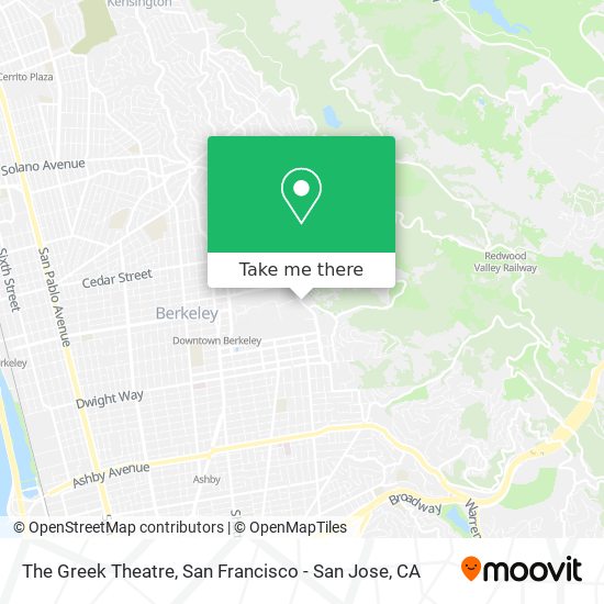 Mapa de The Greek Theatre