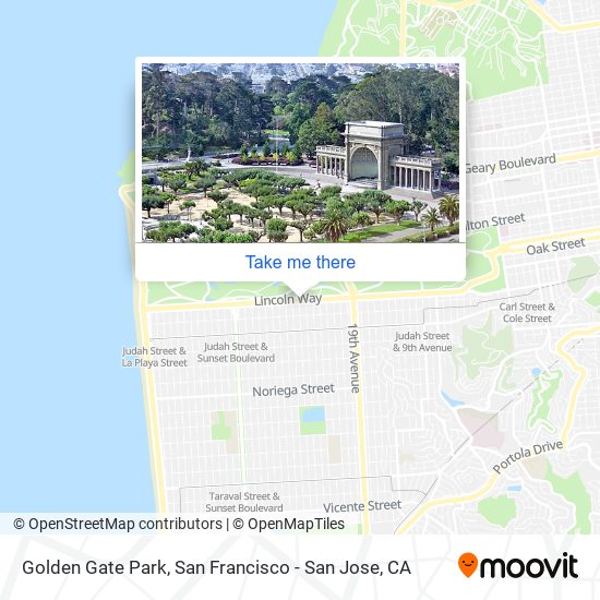 Golden Gate Park map