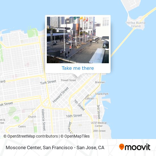 Mapa de Moscone Center