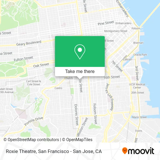 Roxie Theatre map