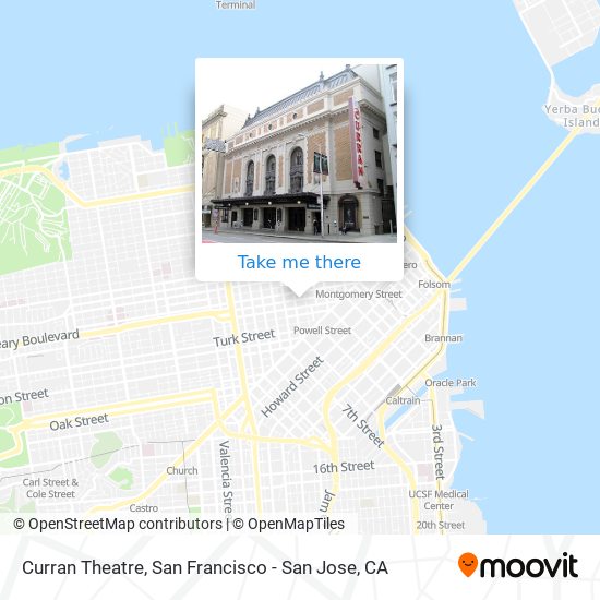 Curran Theatre map