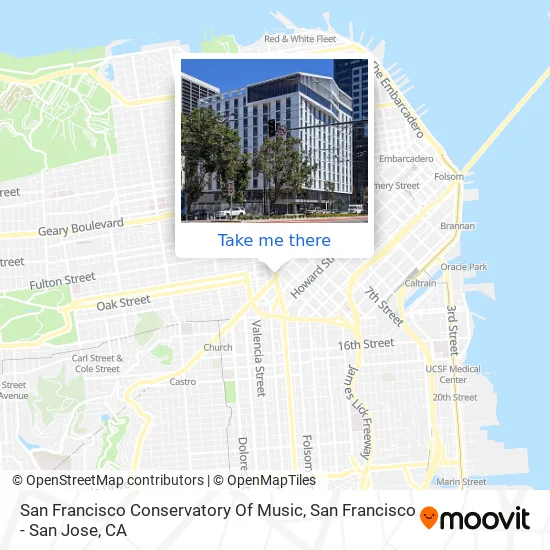 Mapa de San Francisco Conservatory Of Music