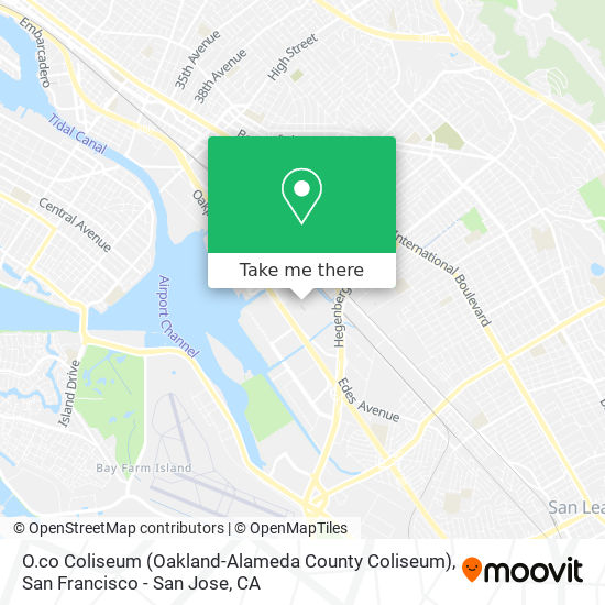 O.co Coliseum (Oakland-Alameda County Coliseum) map