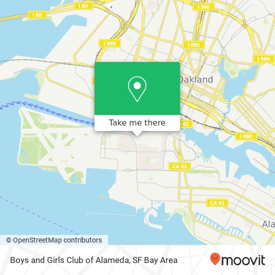 Boys and Girls Club of Alameda map