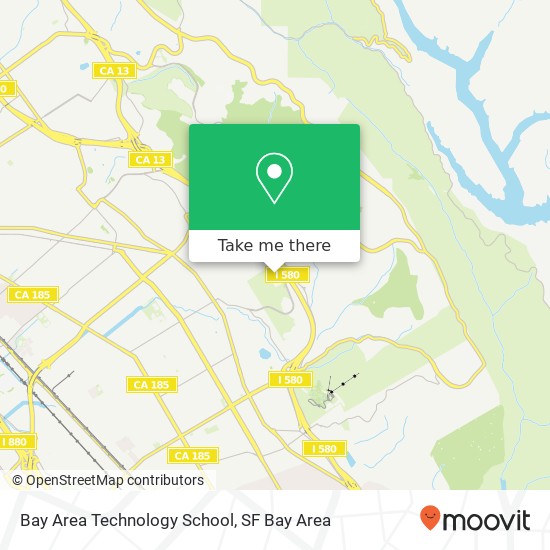 Mapa de Bay Area Technology School