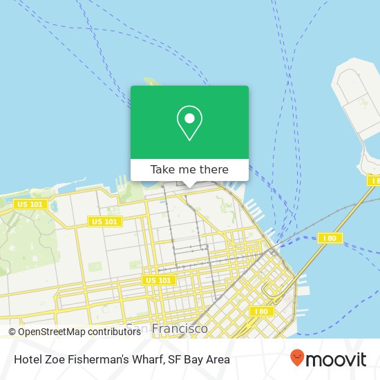 Hotel Zoe Fisherman's Wharf map