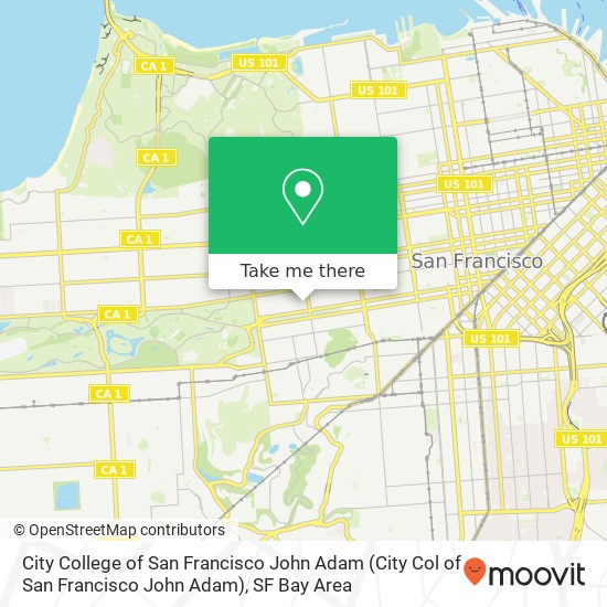 City College of San Francisco John Adam map