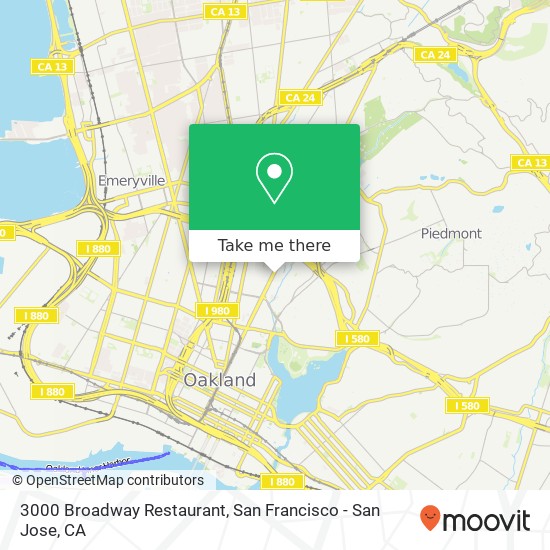 3000 Broadway Restaurant map