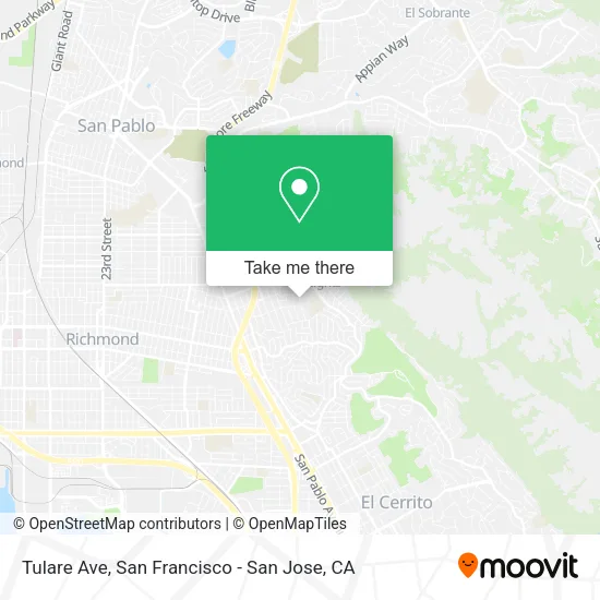 Mapa de Tulare Ave