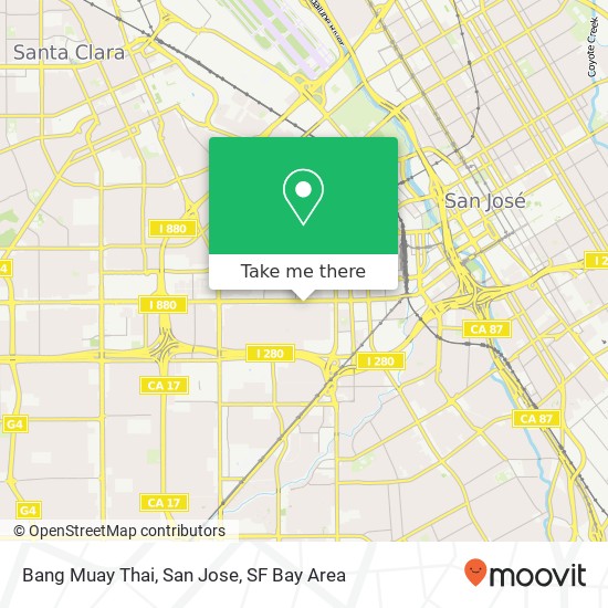 Bang Muay Thai, San Jose map