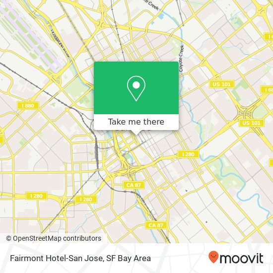 Fairmont Hotel-San Jose map