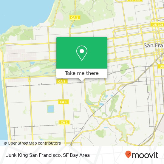 Mapa de Junk King San Francisco