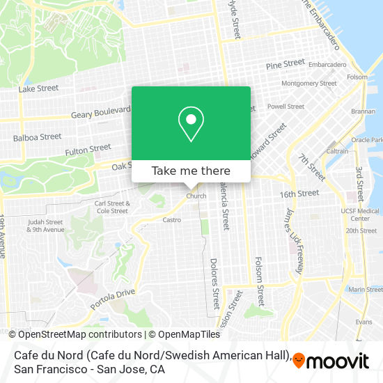 Cafe du Nord (Cafe du Nord / Swedish American Hall) map