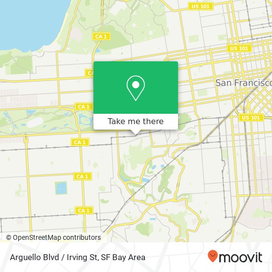 Arguello Blvd / Irving St map