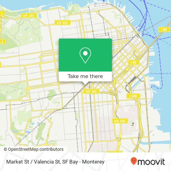 Mapa de Market St / Valencia St