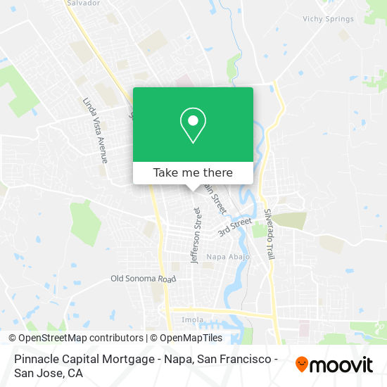 Pinnacle Capital Mortgage - Napa map
