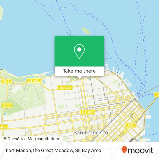 Mapa de Fort Mason, the Great Meadow