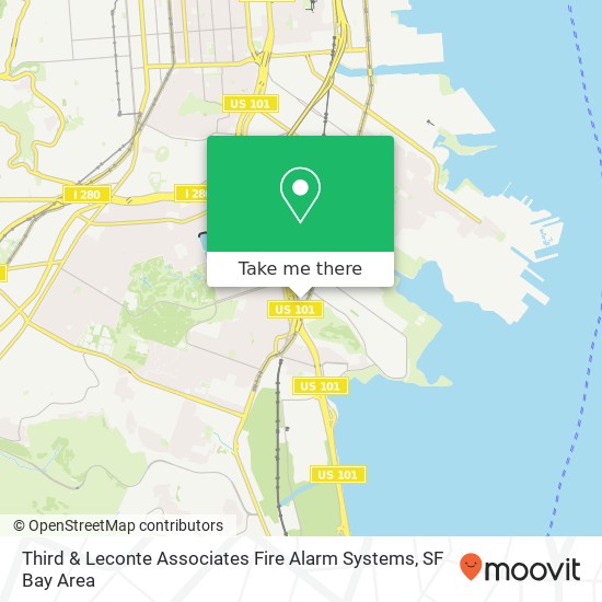 Third & Leconte Associates Fire Alarm Systems map