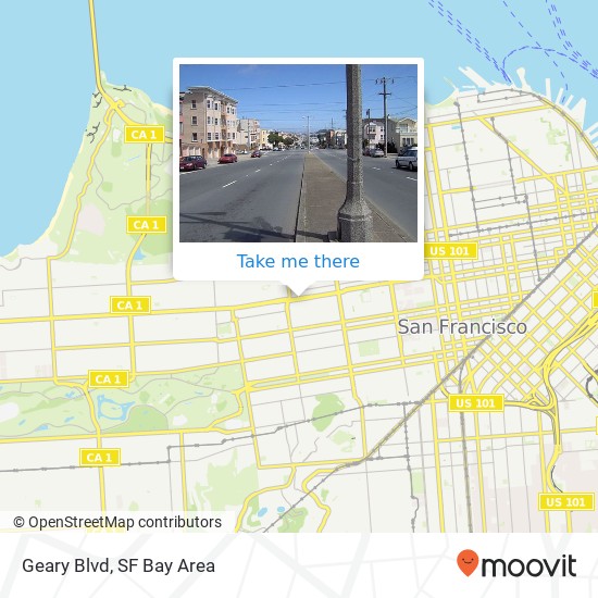 Geary Blvd map