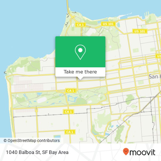 Mapa de 1040 Balboa St