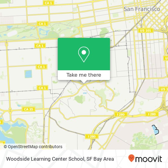 Mapa de Woodside Learning Center School