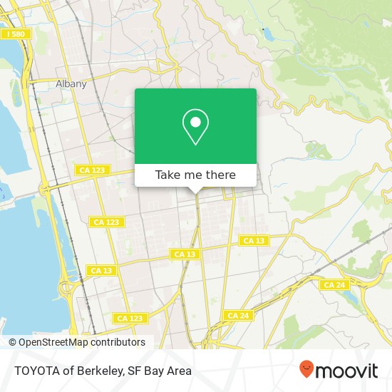 TOYOTA of Berkeley map