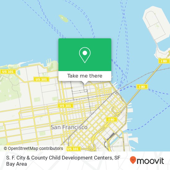 S. F. City & County Child Development Centers map