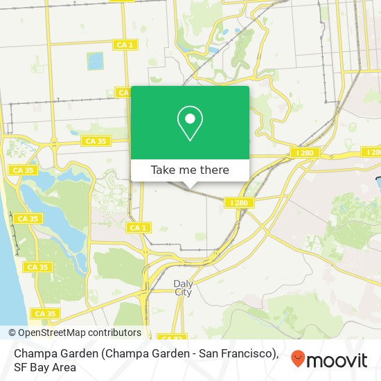 Mapa de Champa Garden (Champa Garden - San Francisco)