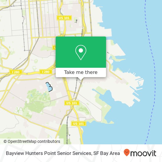 Bayview Hunters Point Senior Services map